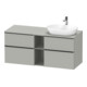 Duravit Meuble sous lavabo D-Neo 140x55 cm, 2 tiroirs SBK, 2 portes A, B R, noir/gris mat-1