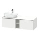 Duravit Meuble sous-lavabo D-Neo 140x55cm, 2 tiroirs, 1 porte, blanc/noir mat-1