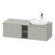 Duravit Meuble sous-lavabo D-Neo 140x55cm, 2 tiroirs, 1 porte, gris poli/gris mat-1