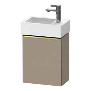 Duravit Meuble sous lavabo D-Neo 36,4x22,2x44 cm, 1 porte, à droite, brillant/lin