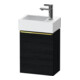 Duravit Meuble sous lavabo D-Neo 36,4x22,2x44 cm, 1 porte, à droite, gris poli/blanc œuf-1