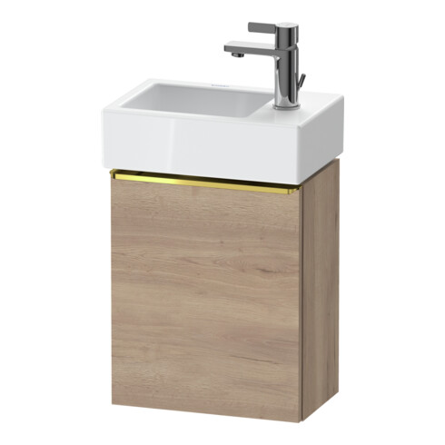 Duravit Meuble sous lavabo D-Neo 36,4x22,2x44 cm, 1 porte, à droite, gris poli/Ei ma