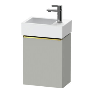 Duravit Meuble sous lavabo D-Neo 36,4x22,2x44 cm, 1 porte, à droite, gris poli/mat