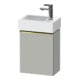Duravit Meuble sous lavabo D-Neo 36,4x22,2x44 cm, 1 porte, à droite, gris poli/mat-1