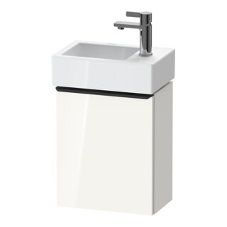 Duravit Meuble sous-lavabo D-Neo 36,4x22,2x44 cm, 1 porte, à droite, noir/blanc brillant