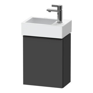Duravit Meuble sous lavabo D-Neo 36,4x22,2x44 cm, 1 porte, à droite, noir/Grap ma