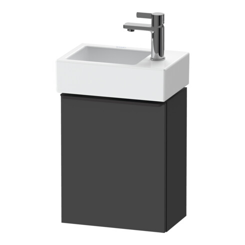 Duravit Meuble sous lavabo D-Neo 36,4x22,2x44 cm, 1 porte, à droite, noir/Grap ma