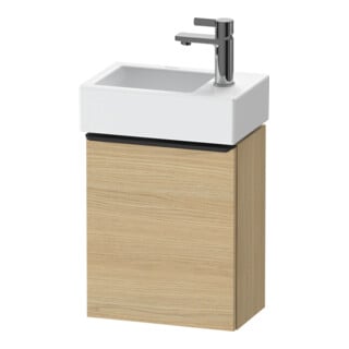 Duravit Meuble sous lavabo D-Neo 36,4x22,2x44 cm, 1 porte, à droite, noir/œuf naturel