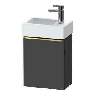 Duravit Meuble sous-lavabo D-Neo 36,4x22,2x44 cm, 1 porte, à gauche, gris pâle/gris mat