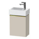 Duravit Meuble sous-lavabo D-Neo 36,4x22,2x44 cm, 1 porte, à gauche, gris poli/Taupe mat-1