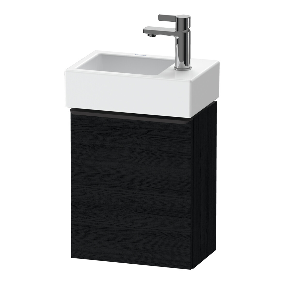 Duravit Meuble sous lavabo D-Neo 36,4x22,2x44 cm, 1 porte, à gauche, noir/ivoire noir