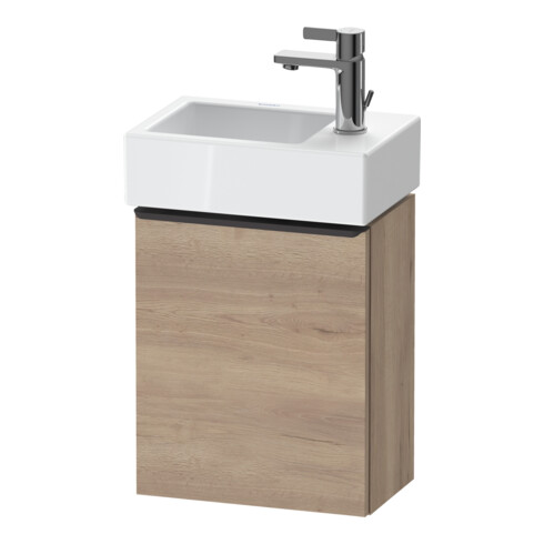 Duravit Meuble sous lavabo D-Neo 36,4x22,2x44 cm, 1 porte, à gauche, noir/marbre œuf