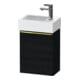Duravit Meuble sous-lavabo D-Neo 36,4x22,2x44cm, 1 porte, à gauche, gris poli/blanc œuf-1
