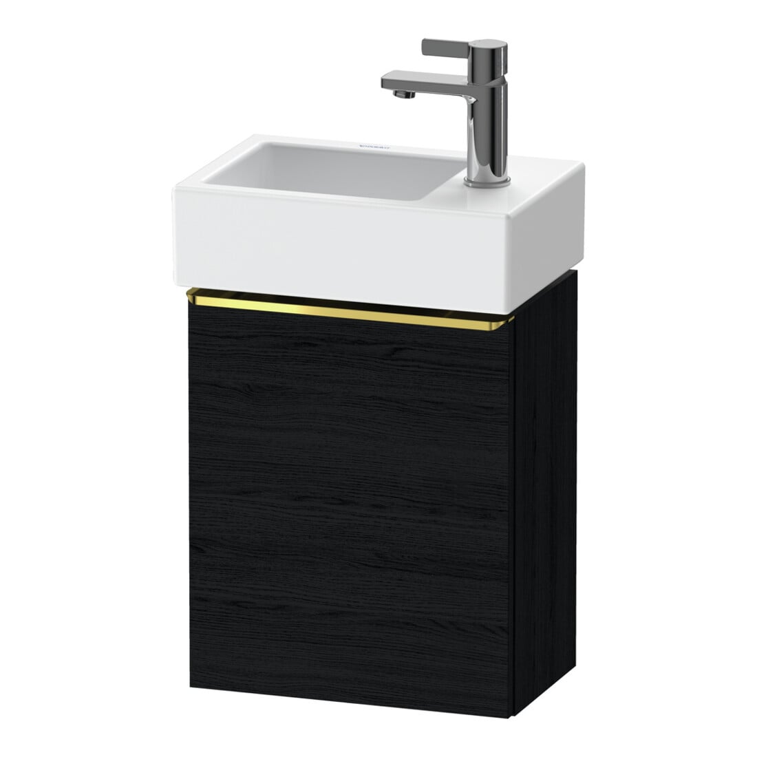 Duravit Meuble sous-lavabo D-Neo 36,4x22,2x44cm, 1 porte, à gauche, gris poli/blanc œuf