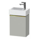 Duravit Meuble sous lavabo D-Neo 36,4x22,2x44cm, 1 porte, à gauche, gris poli/gris mat-1