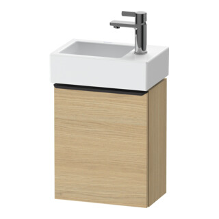 Duravit Meuble sous-lavabo D-Neo 36,4x22,2x44cm, 1 porte, à gauche, noir/Oeuf Nat