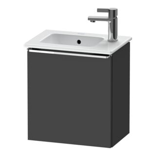 Duravit Meuble sous lavabo D-Neo 41x27,4x44 cm, 1 tiroir, à droite, chrome/Grap ma