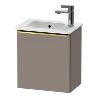 Duravit Meuble sous-lavabo D-Neo 41x27,4x44 cm, 1 tiroir, à droite, gris poli/Basalte mat