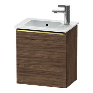 Duravit Meuble sous-lavabo D-Neo 41x27,4x44 cm, 1 tiroir, à droite, gris poli/nuancé foncé
