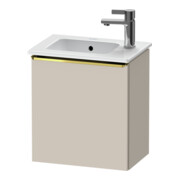 Duravit Meuble sous-lavabo D-Neo 41x27,4x44 cm, 1 tiroir, à droite, gris poli/Taupe mat