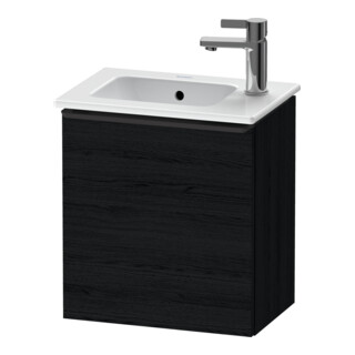 Duravit Meuble sous lavabo D-Neo 41x27,4x44 cm, 1 tiroir, à droite, noir/éclat noir