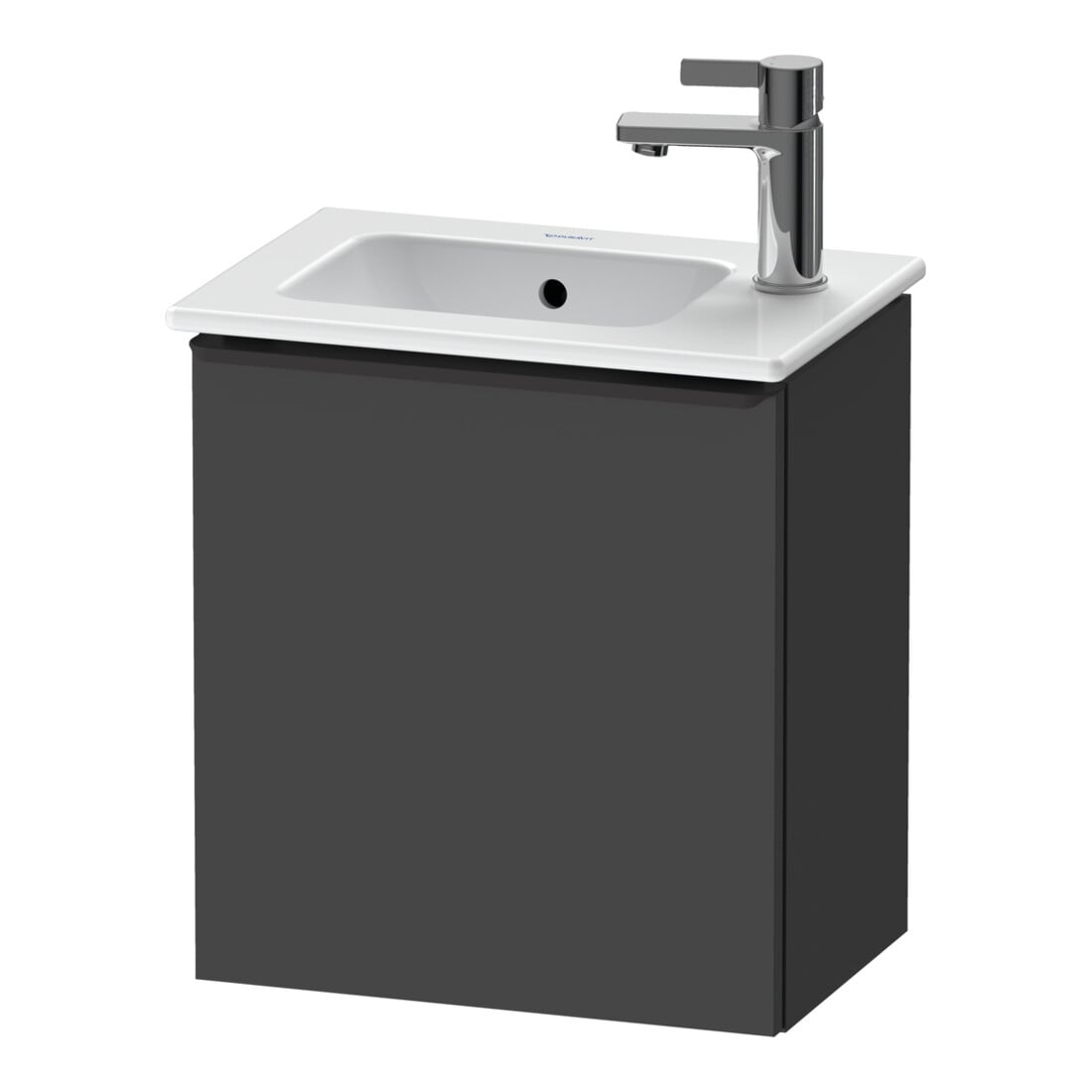 Duravit Meuble sous lavabo D-Neo 41x27,4x44 cm, 1 tiroir, à droite, noir/Grap ma