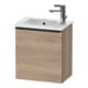 Duravit Meuble sous lavabo D-Neo 41x27,4x44 cm, 1 tiroir, à droite, noir/marbre œuf-1