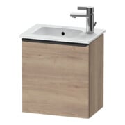 Duravit Meuble sous lavabo D-Neo 41x27,4x44 cm, 1 tiroir, à droite, noir/marbre œuf