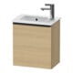 Duravit Meuble sous-lavabo D-Neo 41x27,4x44 cm, 1 tiroir, à droite, noir/oeuf naturel-1