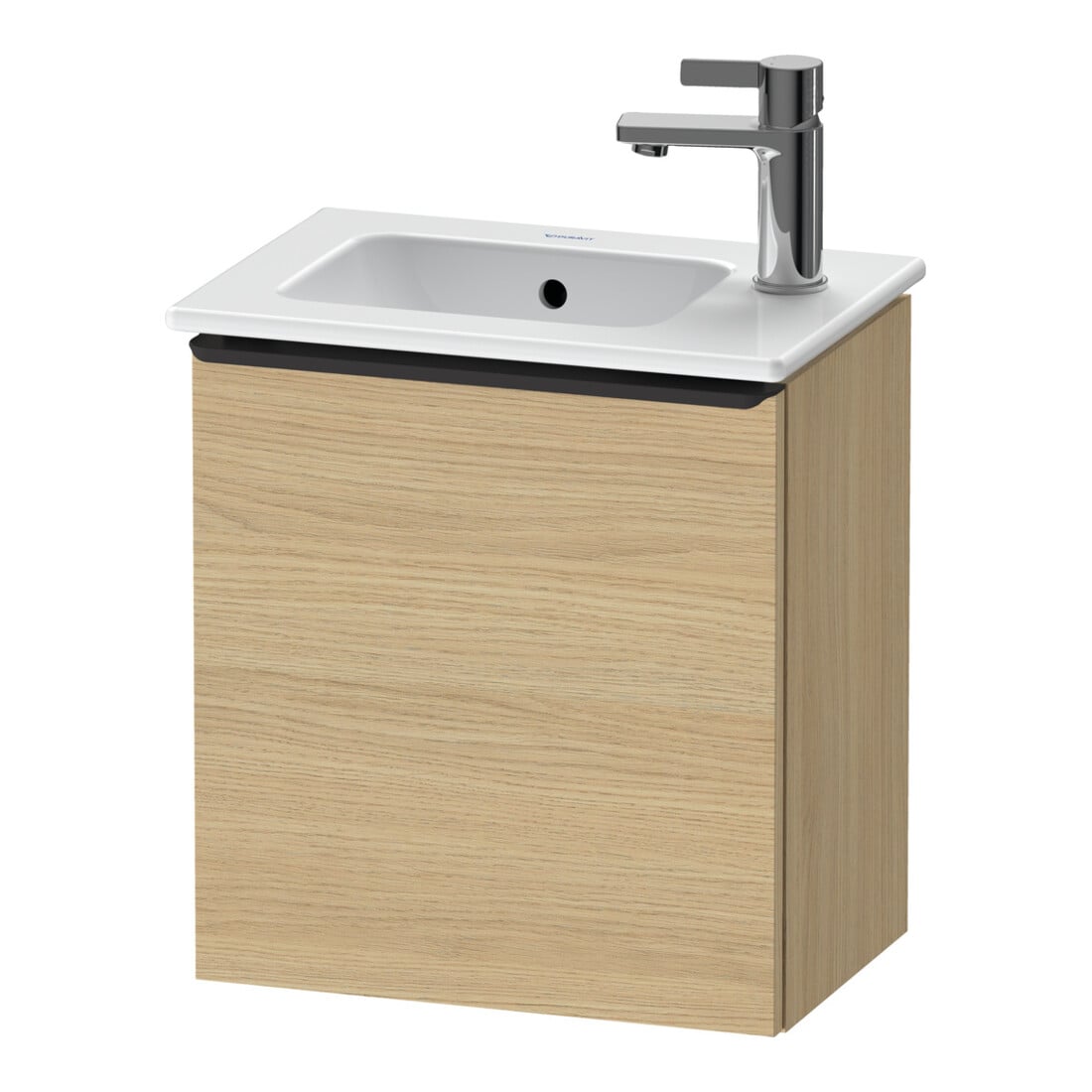 Duravit Meuble sous-lavabo D-Neo 41x27,4x44 cm, 1 tiroir, à droite, noir/oeuf naturel