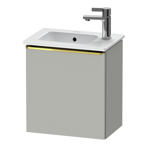 Duravit Meuble sous lavabo D-Neo 41x27,4x44 cm, 1 tiroir, à droite, or poli/gris mat