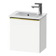 Duravit Meuble sous-lavabo D-Neo 41x27,4x44 cm, 1 tiroir, à gauche, doré poli/blanc mat