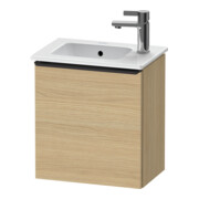 Duravit Meuble sous-lavabo D-Neo 41x27,4x44 cm, 1 tiroir, à gauche, noir/Chêne naturel-1