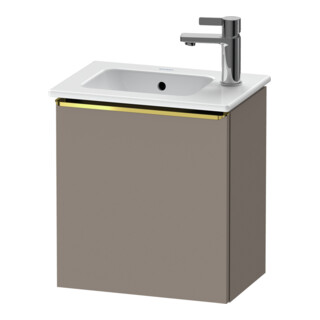 Duravit Meuble sous lavabo D-Neo 41x27,4x44 cm, 1 tiroir, An L, gris poli/Basalte mat