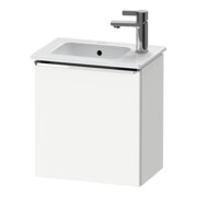Duravit Meuble sous-lavabo D-Neo 41x27,4x44 cm, 1 tiroir, raccord à droite, chrome/blanc mat
