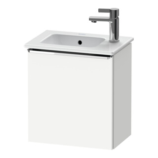 Duravit Meuble sous-lavabo D-Neo 41x27,4x44 cm, 1 tiroir, raccord gauche, chrome/blanc mat