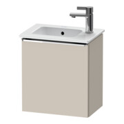 Duravit Meuble sous-lavabo D-Neo 41x27,4x44cm, 1 tiroir, à droite, chromé/taupe mat