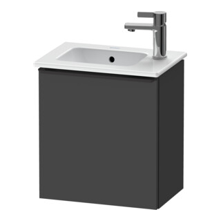 Duravit Meuble sous-lavabo D-Neo 41x27,4x44cm, 1 tiroir, à gauche, noir/Grap ma