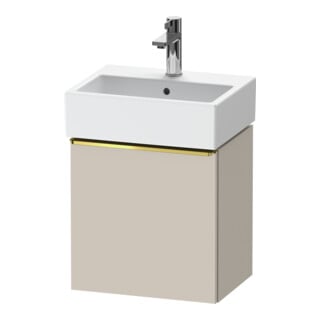 Duravit Meuble sous lavabo D-Neo 43,4x32,2x44 cm, 1 porte, à droite, gris poli/Taupe mat