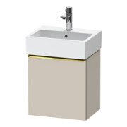 Duravit Meuble sous lavabo D-Neo 43,4x32,2x44 cm, 1 porte, à droite, gris poli/Taupe mat
