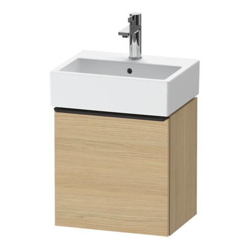 Duravit Meuble sous-lavabo D-Neo 43,4x32,2x44 cm, 1 porte, à droite, noir/oeuf naturel