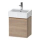 Duravit Meuble sous lavabo D-Neo 43,4x32,2x44cm, 1 porte, à droite, blanc mat/ébène-1