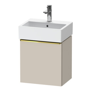 Duravit Meuble sous lavabo D-Neo 43,4x32,2x44cm, 1 porte, à gauche, gris poli/Taupe mat