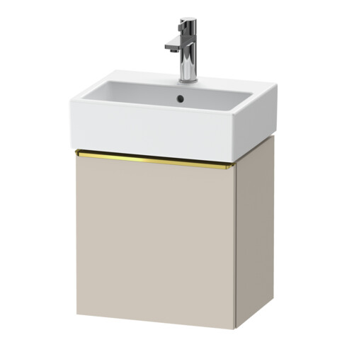 Duravit Meuble sous lavabo D-Neo 43,4x32,2x44cm, 1 porte, à gauche, gris poli/Taupe mat