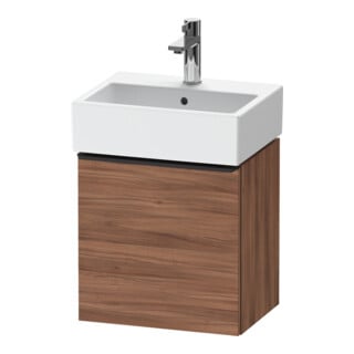 Duravit Meuble sous lavabo D-Neo 43,4x32,2x44cm, 1 porte, à gauche, noir/noisette naturel