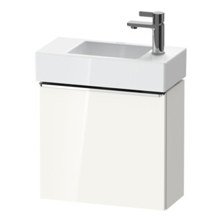 Duravit Meuble sous lavabo D-Neo 48,4x22,2x44 cm, 1 porte, à droite, blanc/chrome brillant