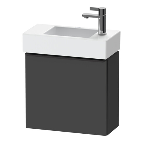 Duravit Meuble sous-lavabo D-Neo 48,4x22,2x44 cm, 1 porte, à droite, noir/Grap ma