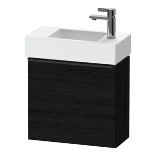 Duravit Meuble sous lavabo D-Neo 48,4x22,2x44 cm, 1 porte, à droite, noir/œuf noir