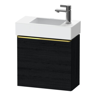 Duravit Meuble sous lavabo D-Neo 48,4x22,2x44 cm, 1 porte, à gauche, blanc brillant/œuf noir