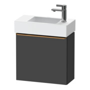 Duravit Meuble sous lavabo D-Neo 48,4x22,2x44 cm, 1 porte, à gauche, gris mat